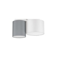 9555804 Плафонска светилка BRYSON 2xE27 со бело метално постоље и абажур Nova Luce